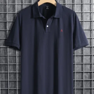 Men Letter Embroidery Polo Shirt
