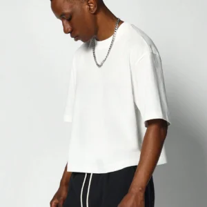 Men's Decorative Line Fitted Short Sleeve T-Shirt