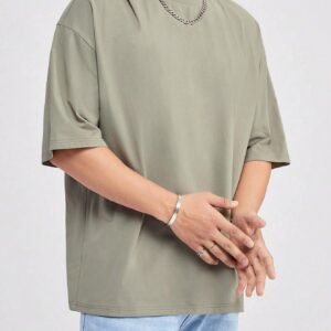 Loose Fit Men's Solid Color Casual T-Shirt