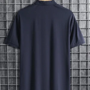 Men Letter Embroidery Polo Shirt