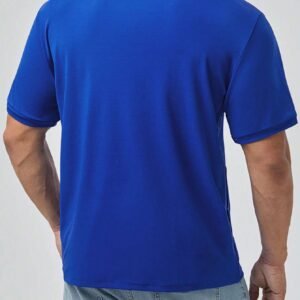 Men Plus Quarter Zip Polo Shirt