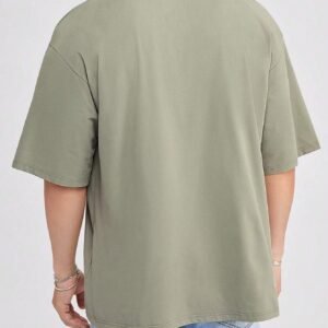 Loose Fit Men's Solid Color Casual T-Shirt