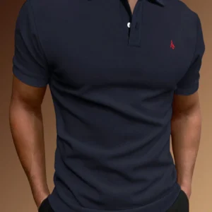 Men Letter Embroidery Polo Shirt