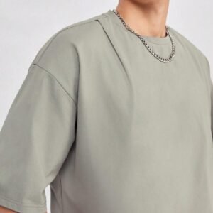 Loose Fit Men's Solid Color Casual T-Shirt