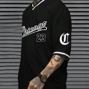 Men's Loose Fit Text Design Casual T-Shirt