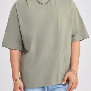 Loose Fit Men's Solid Color Casual T-Shirt