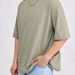 Loose Fit Men's Solid Color Casual T-Shirt
