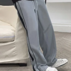 Men Contrast Side Seam Pants