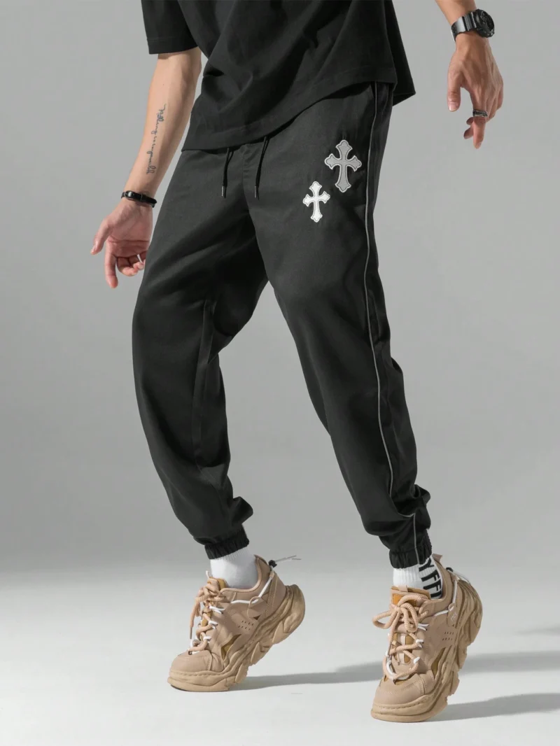 Casual Tapered With Embroidered Cross