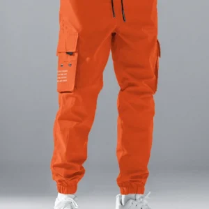 Flap Pocket Side Drawstring Waist