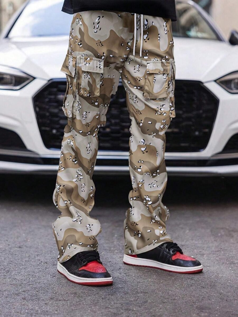 Allover Printed With Flap Pockets