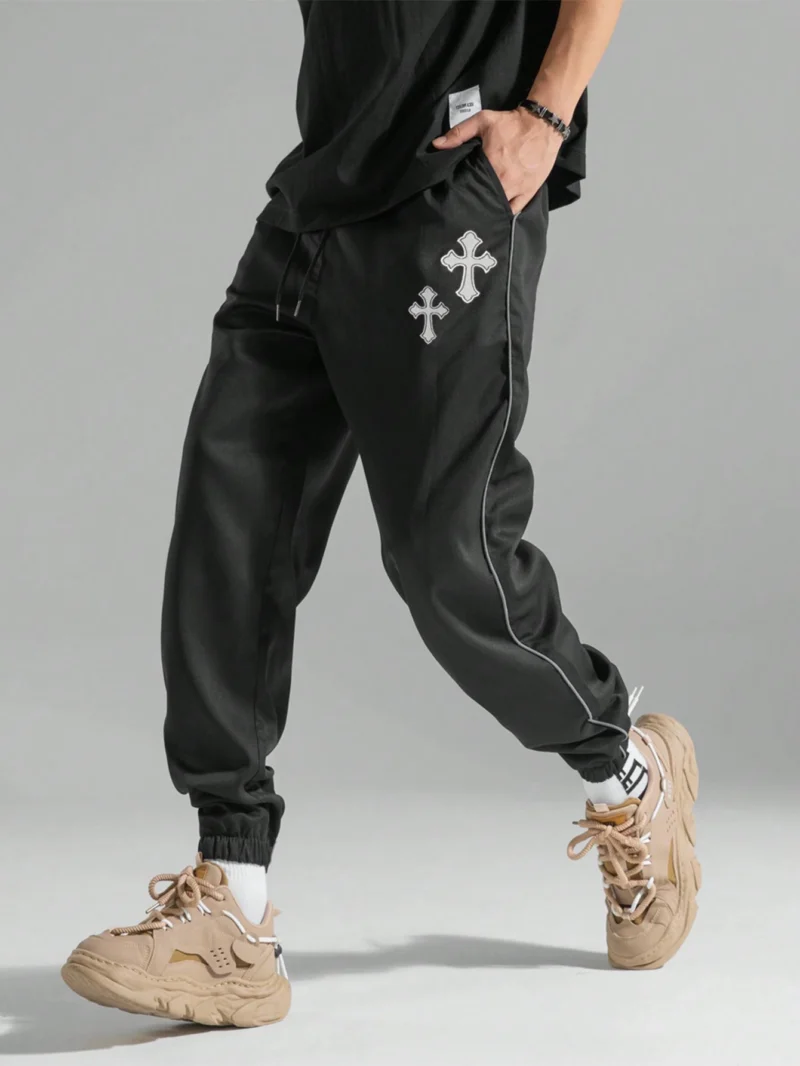 Casual Tapered With Embroidered Cross