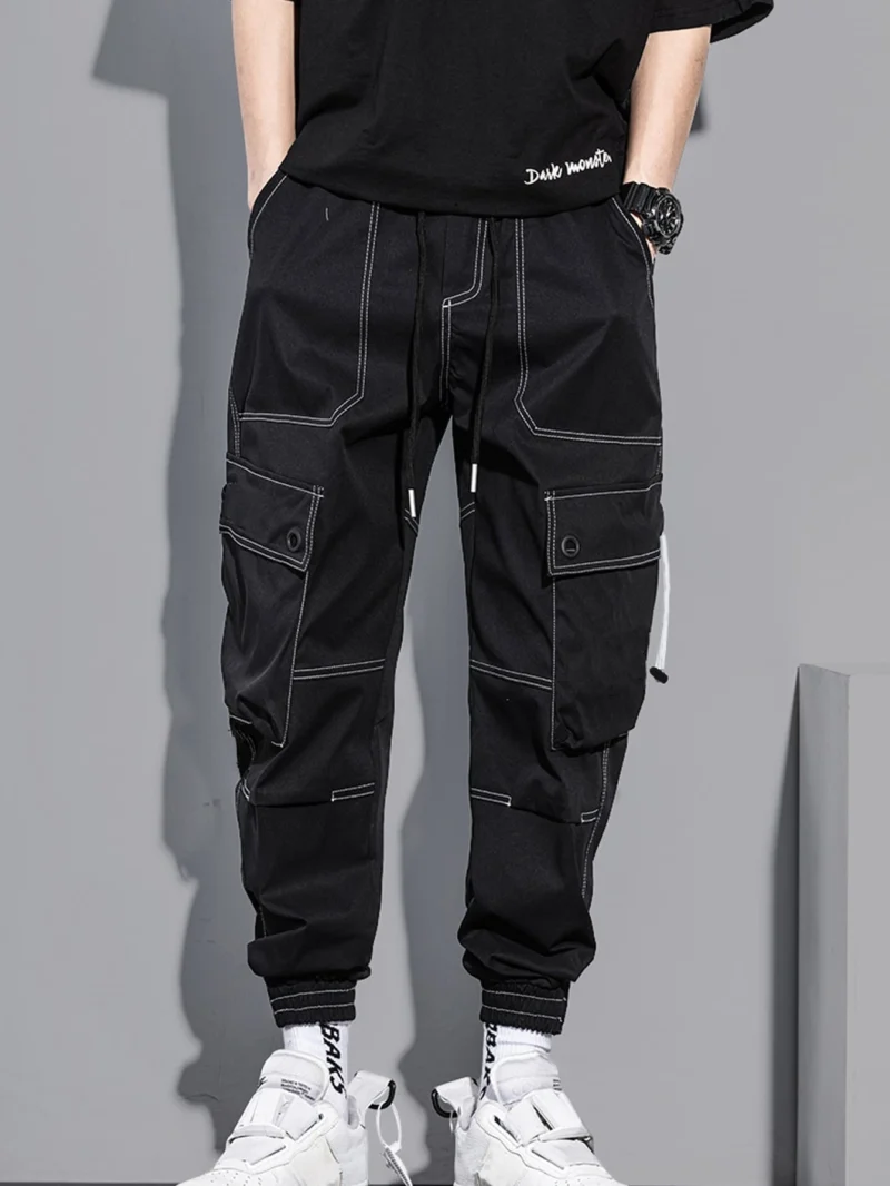 Top-Stitching Slant Pocket, Vacation Baggy