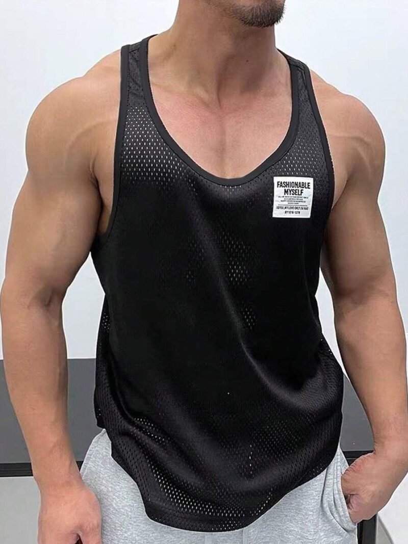 Casual Mesh Sleeveless Tank Top For Going Out