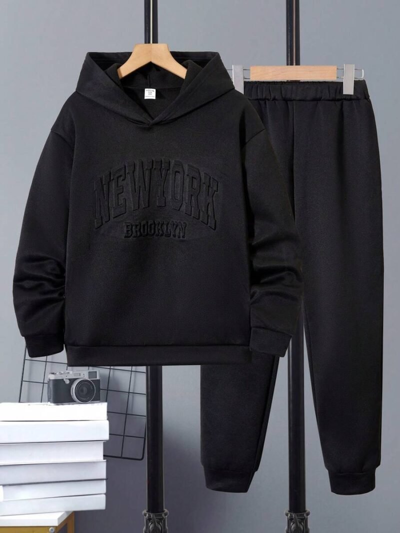 Casual Hooded Sweatshirt And Sweatpants