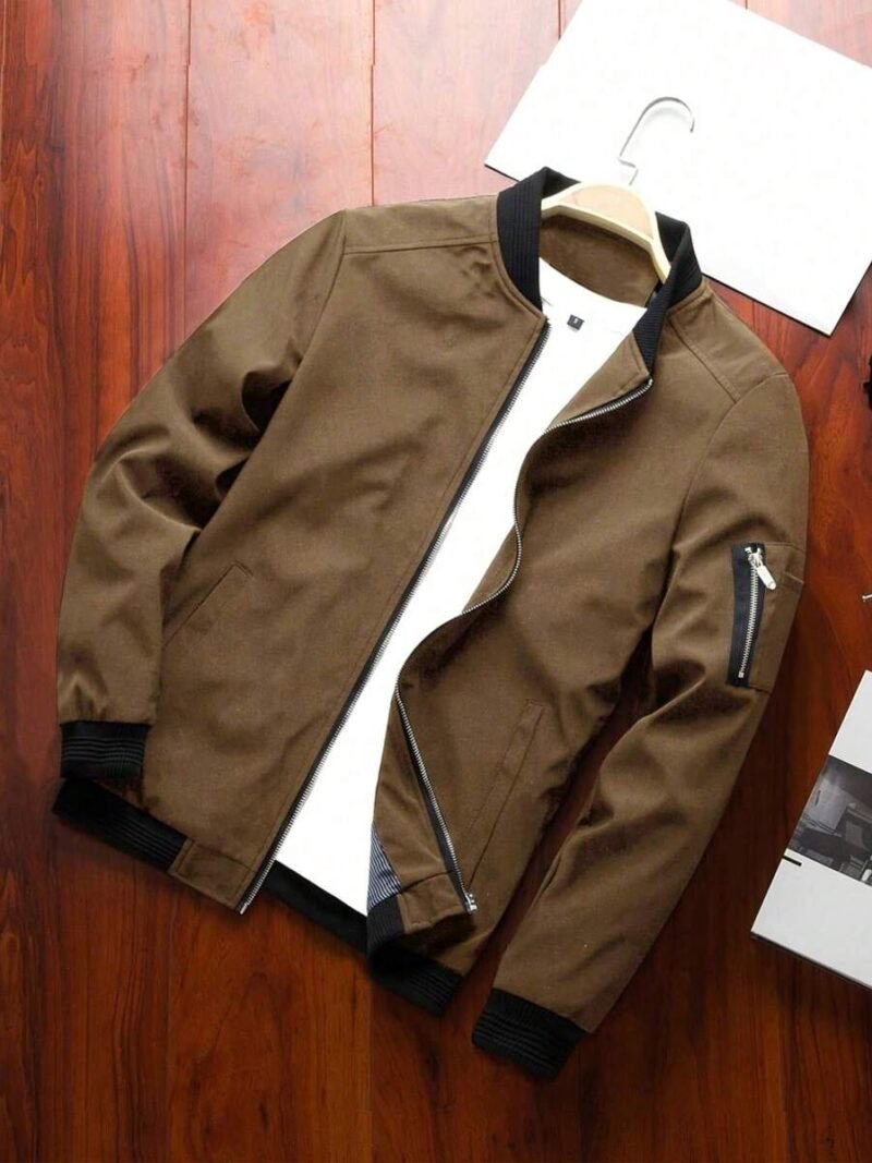 Zip Up Bomber Jacket
