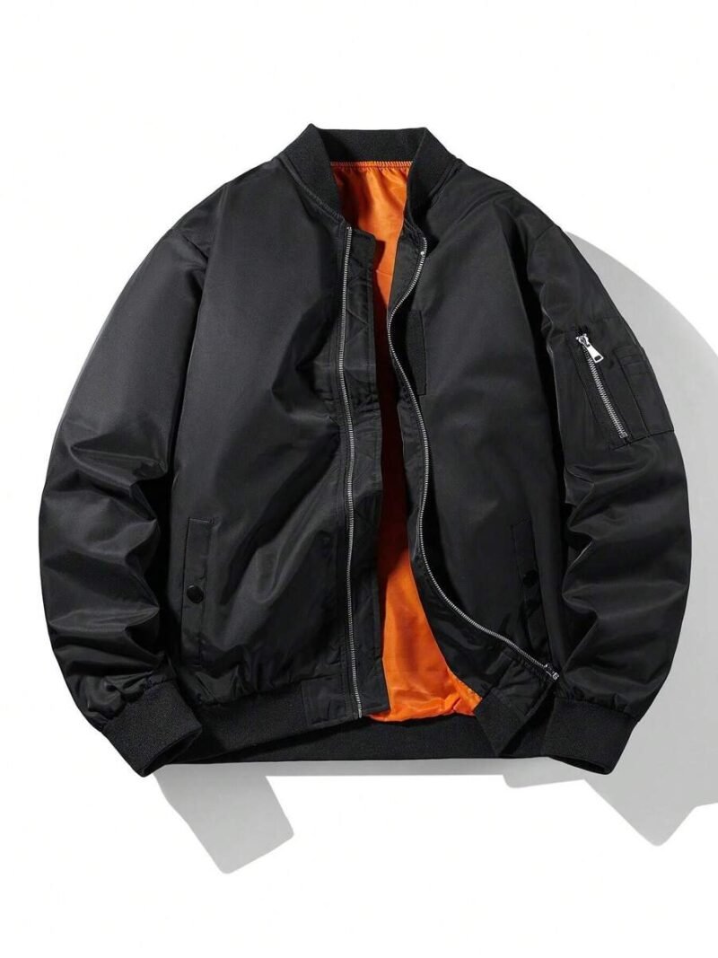 Baseball Collar Casual Retro New Bomber Jacket