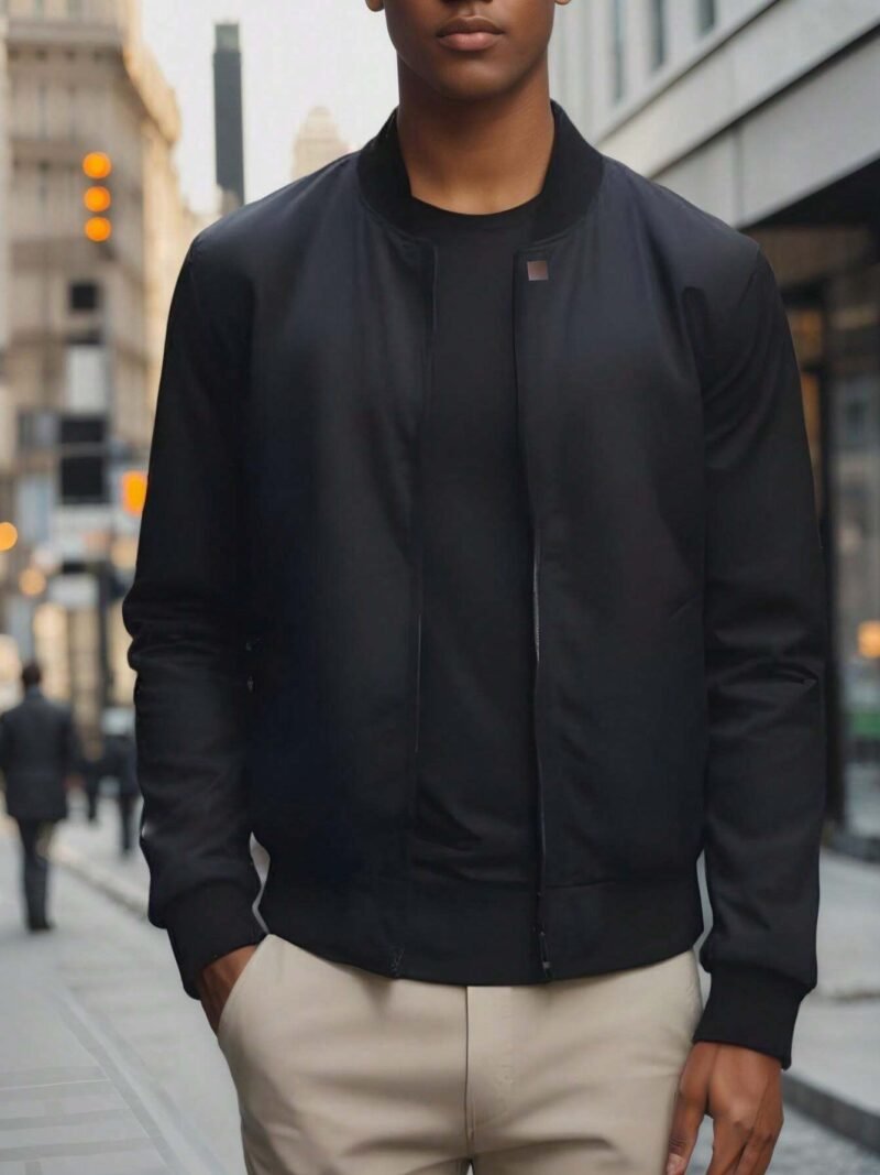 Loose Windproof Zip Up Bomber Sports Jacket