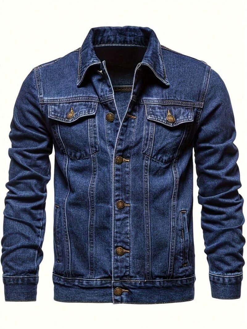 Front Button Long Sleeve Pocket Casual Simple