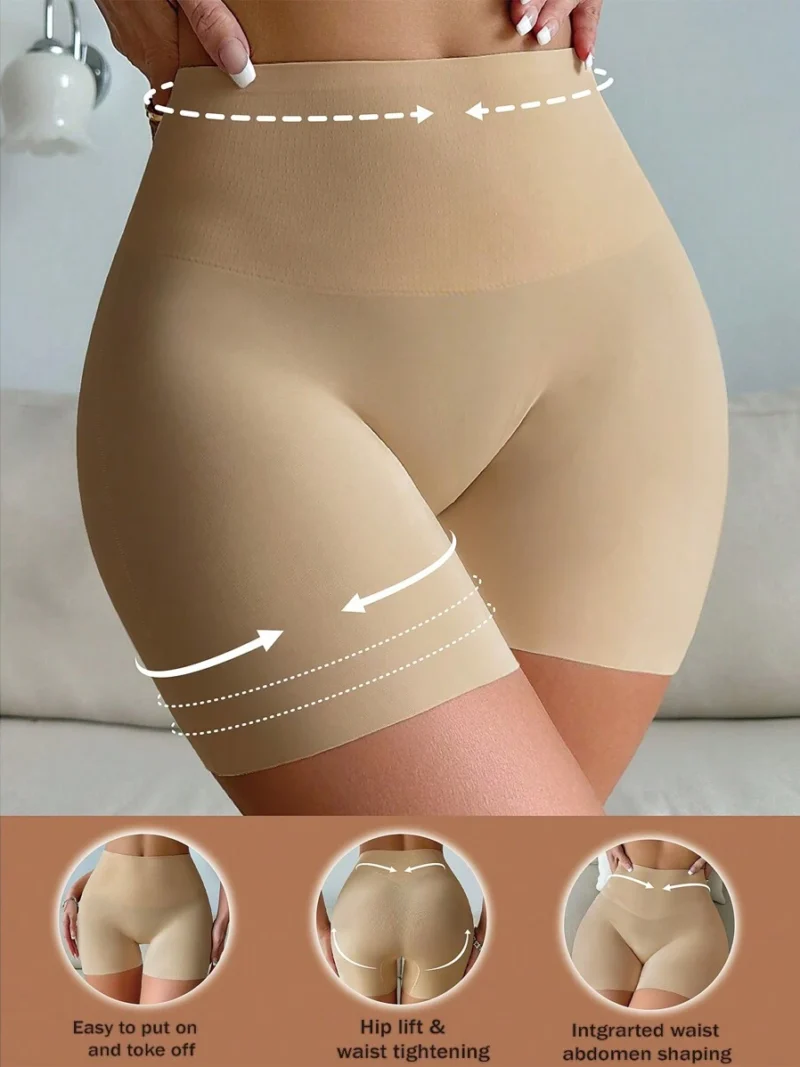 Solid Color High Waisted Shapewear Shorts