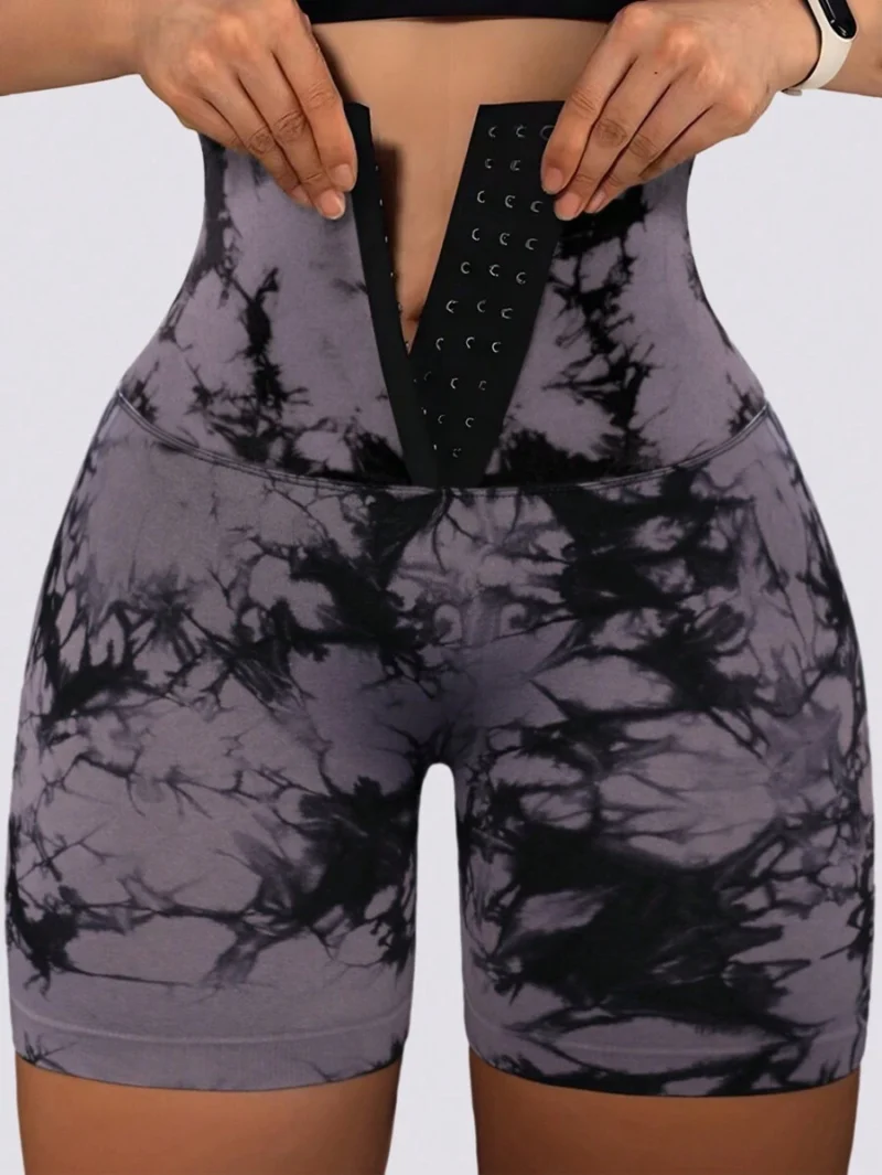 Tie Dye Hook And Eye Waistband Waist