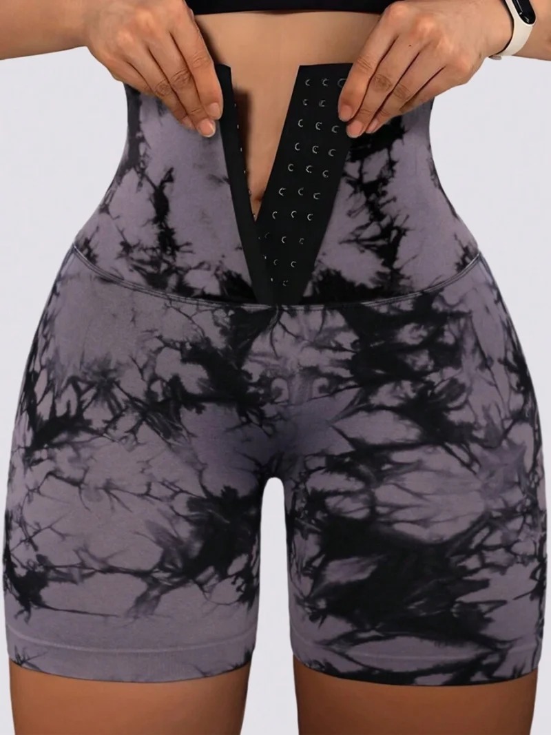 Tie Dye Hook And Eye Waistband Waist