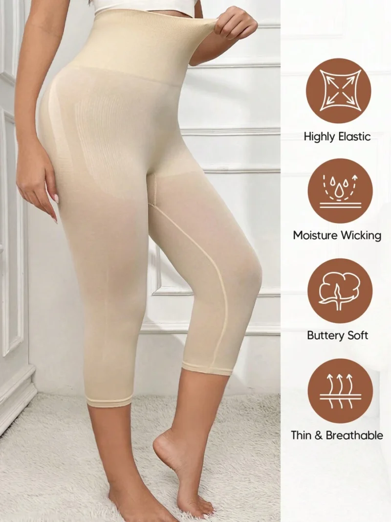 High Waisted Capri Leggings Tummy Control Pants