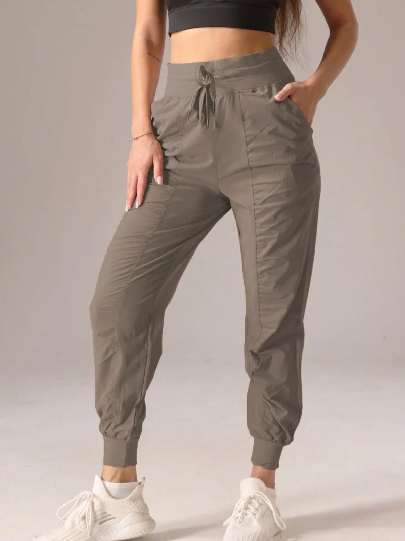 Pleated Solid Color Casual Long Pants
