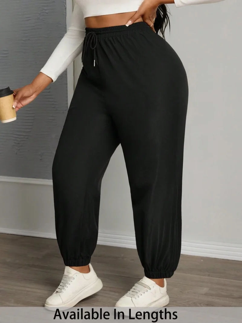 Plus Size Drawstring Waist Pants Jogger Pants
