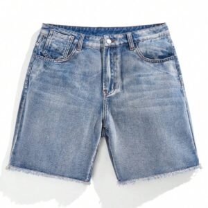 Blue Vintage Wash Denim Shorts