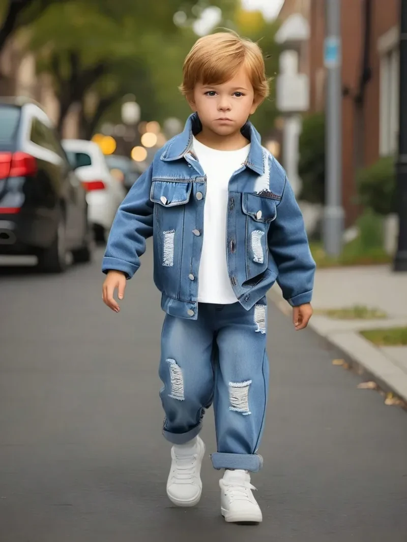 Casual Chic Distressed Denim Jacket