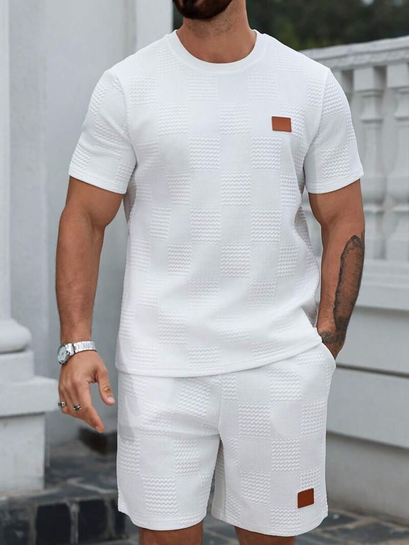 CasualCool Men's Solid Color Patch Shorts