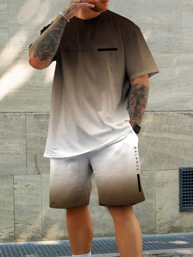 Short Sleeve Casual T Shirt And Shorts Set