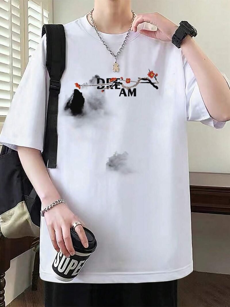 Cartoon Graphic Drop Shoulder Short Sleeve Tee