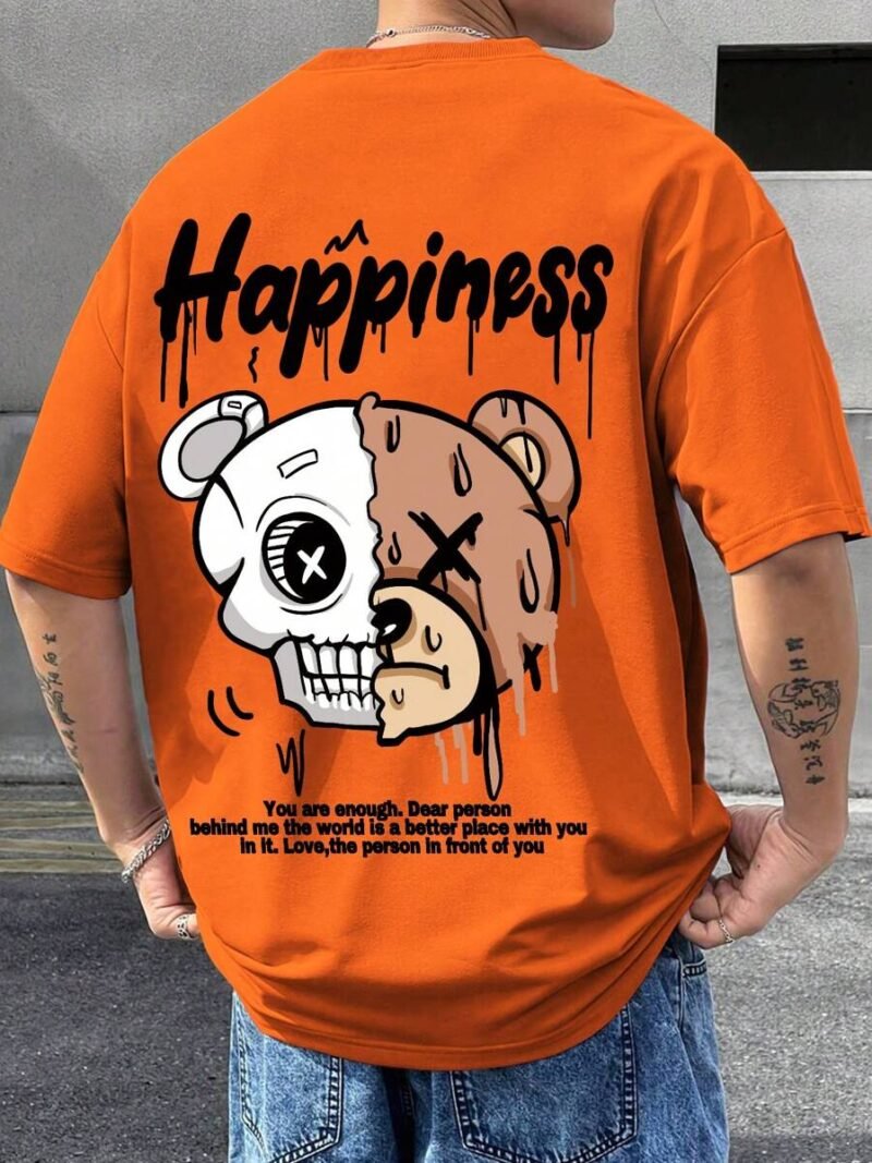 Casual Cartoon Slogan Print T Shirt Summer