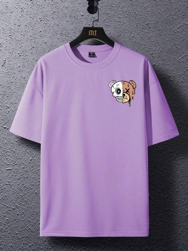 Funny Cartoon Graphic Pattern Drop Shoulder