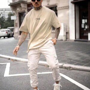 Letter Print Round Neck Short Sleeve T Shirt