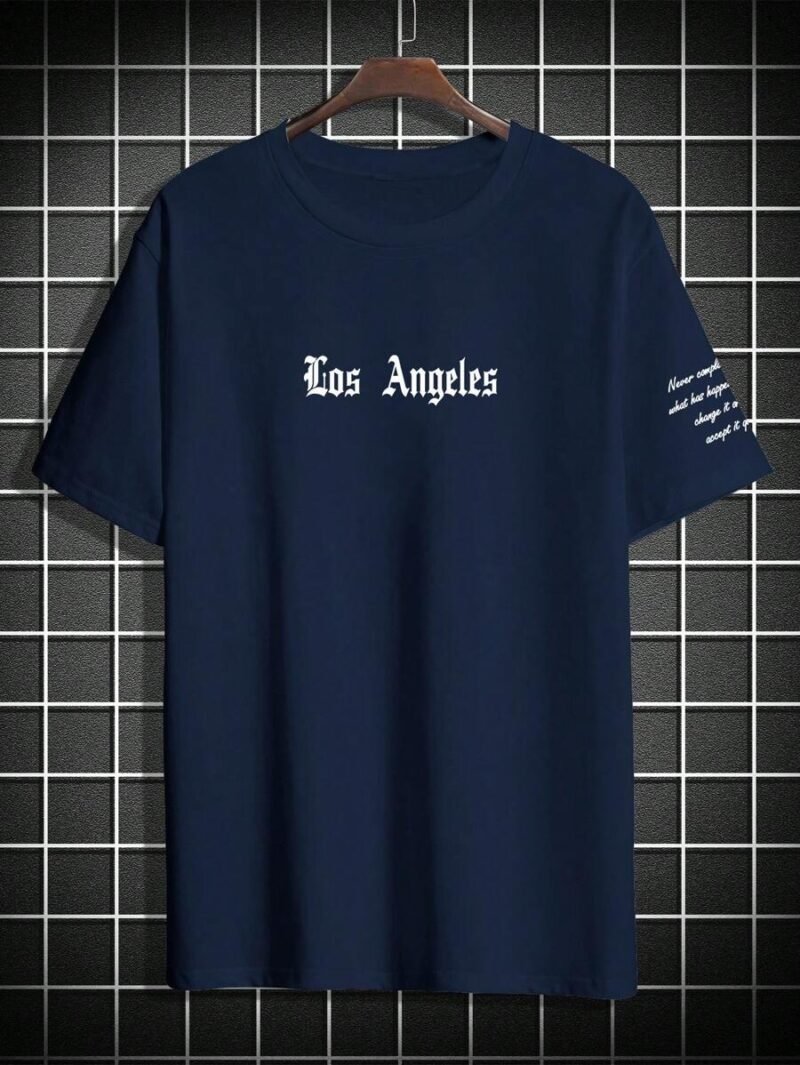 Letter Printed Oversized Short Sleeve