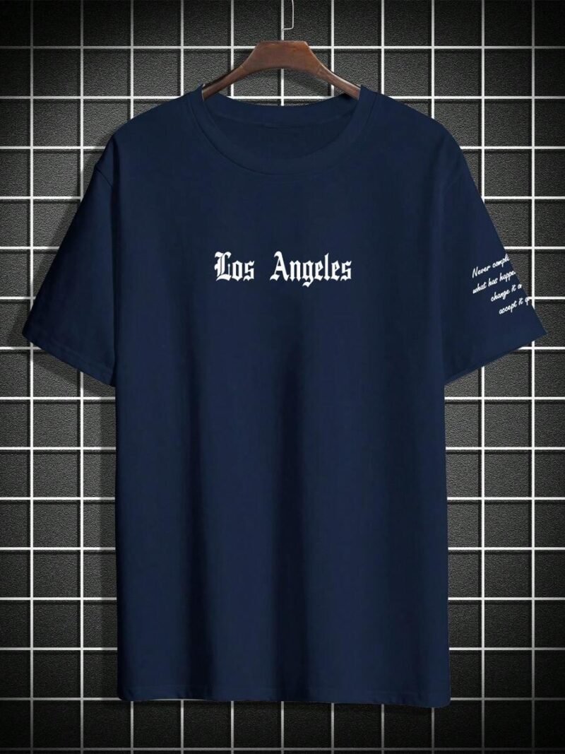 Letter Printed Oversized Short Sleeve
