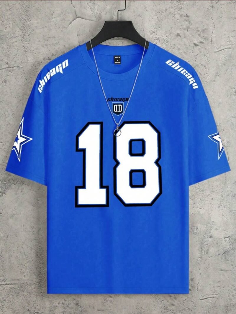 Oversized Men's Digital Printed Short Sleeve