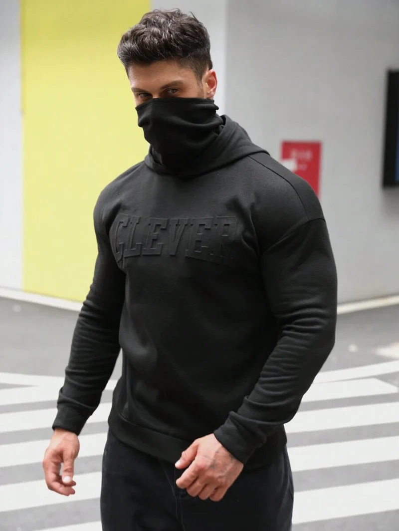 Oversized Men's Letter Hoodie