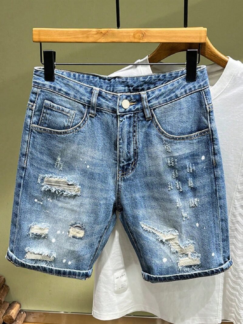 Denim Shorts Vintage Wash Versatile