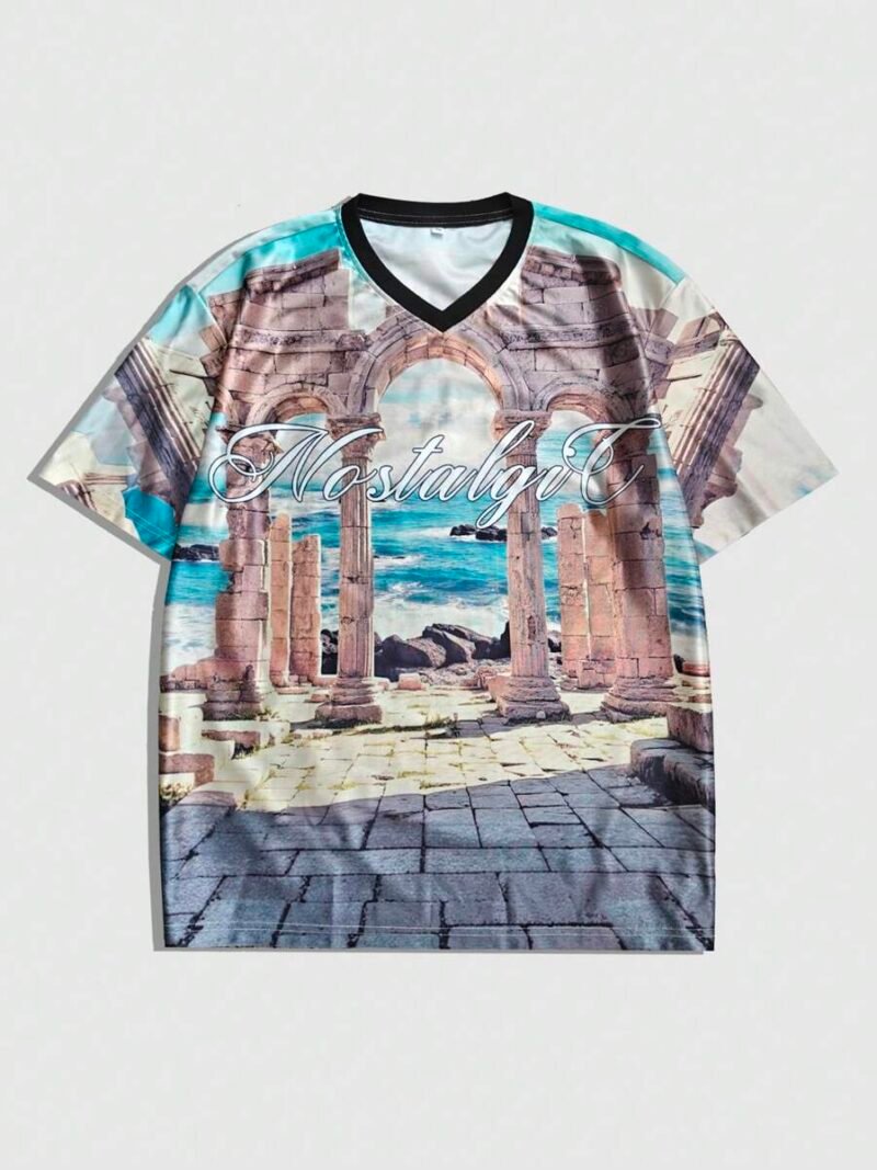 Street Life Vintage Temple Run Print Casual