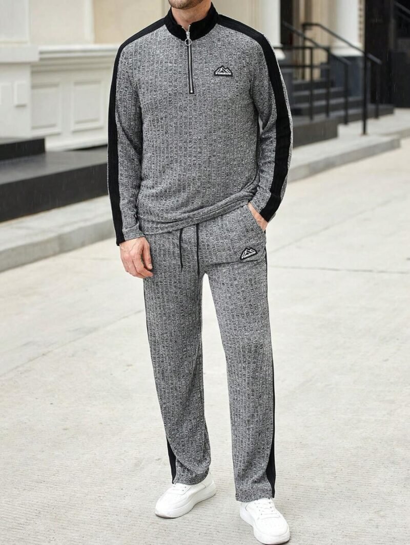 Half Open Sweatshirt And Sweatpants