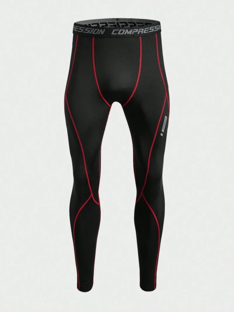 Letter Webbing Design Compression Tights