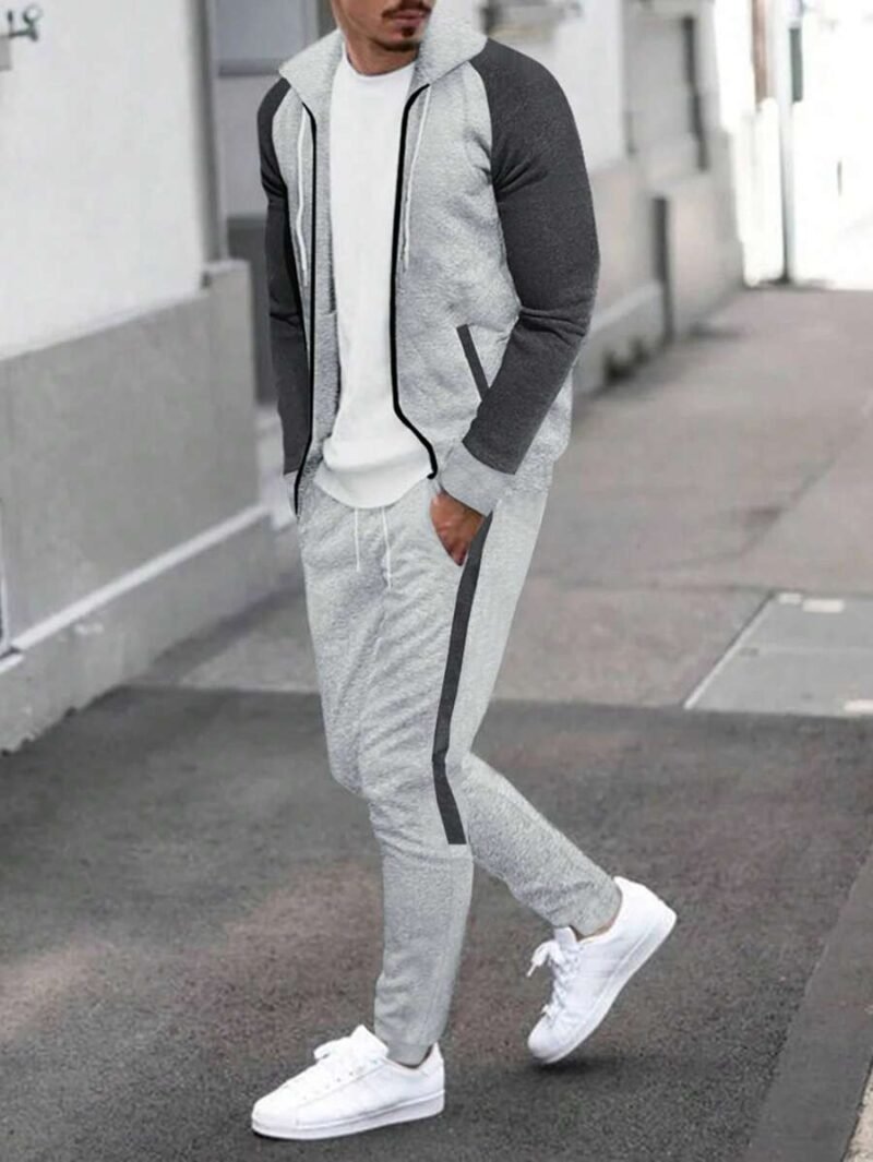 Sleeve Zipper Hoodie & Sweatpants