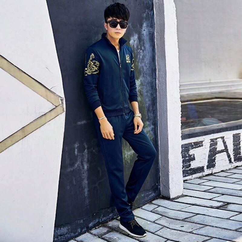 Spring Autumn Zip Up Sweatshirt And Sweatpants