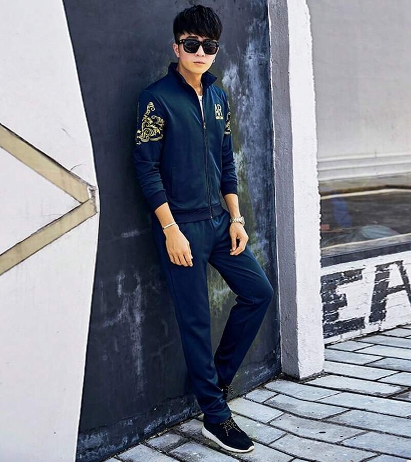 Spring Autumn Zip Up Sweatshirt And Sweatpants