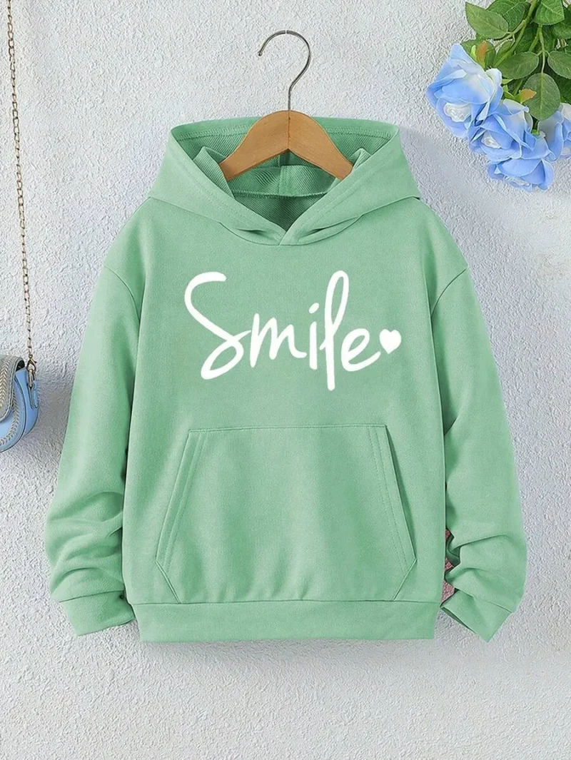 Letter Graphic Kangaroo Pocket Drop Shoulder Hoodie
