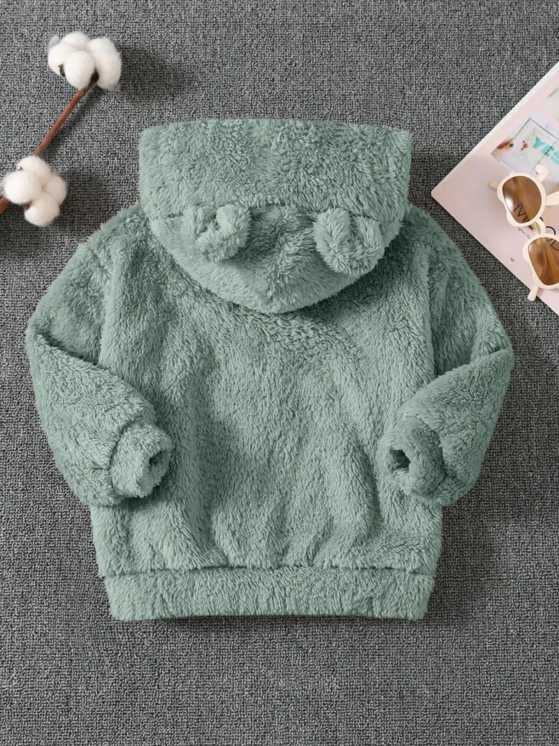 Solid Color Double Faced Fleece Pullover Hoodie